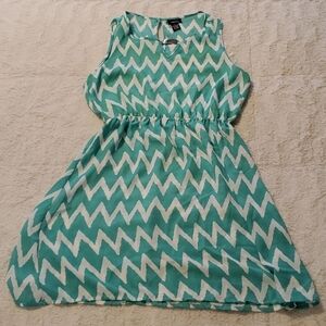NWT Rue21 Green and Blue Sleeveless Sundress
